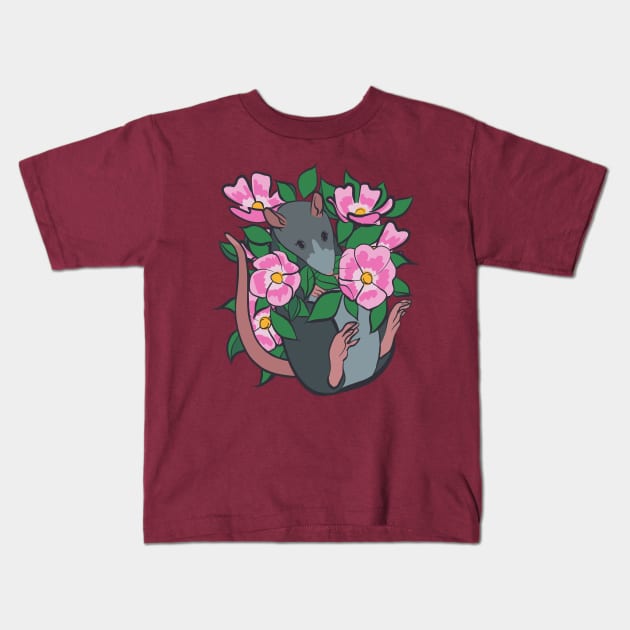 Nootka Rose Rat Kids T-Shirt by Adrielle-art